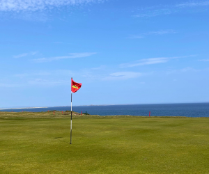 Stunning views from the 18th at Bamburgh Castle Golf Club